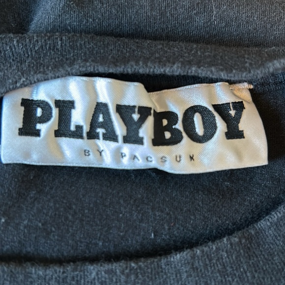 Playboy x Pacsun Long sleeve Black Shirt for Men or Women with sleeve Logo Sz Sm - Picture 6 of 7